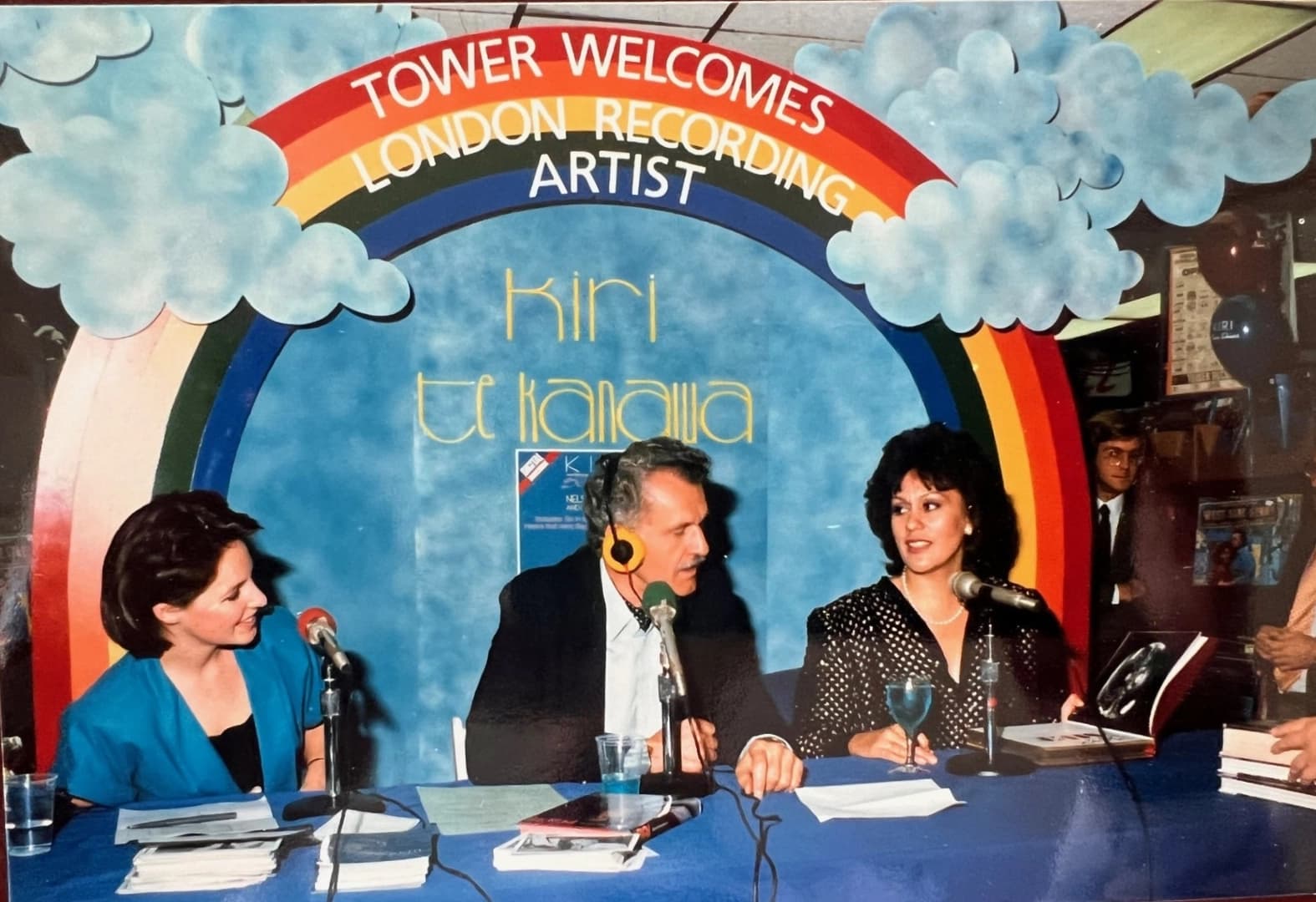 Dianne Nicolini with Keith Lockhart and Kiri Te Kanawa in 1985.
